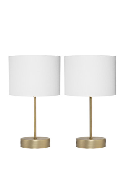 AA HomeLight Antique White Double 2-Piece Lampshade Bedroom Living Room Moder...