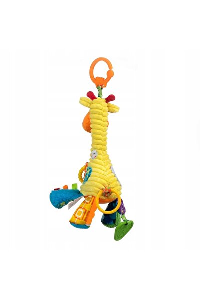 Balibazoo Pandantiv educativ girafă cu jucărie de dentiție și cutie muzicală pentru cărucior și scaun înalt