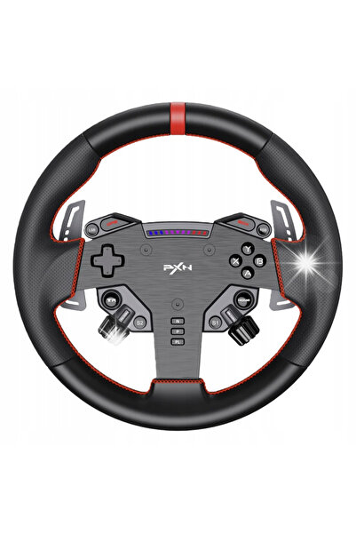 PXN KSA Volan Pxn W 280mm pentru curse și gaming, din piele, PC Simracing USB...