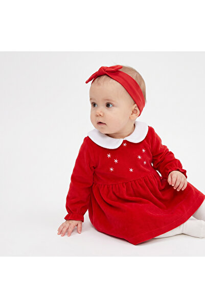 ebebek Hello Baby HelloBaby Kız Bebek Elbise Yıldız Baskılı Çıtçıtlı Bisiklet...