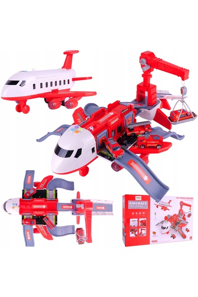 MalPlay Avion mare Demontare Macara de parcare Mașină de pompieri Mașină Set ...