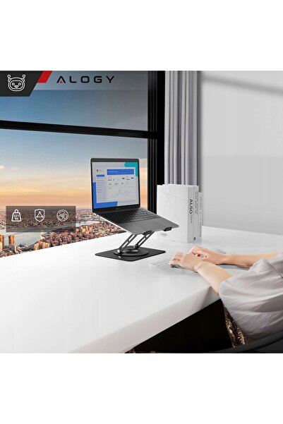 NO BRAND Masă de laptop Alogy reglabilă 360 °   metal rotativ pentru 17.3