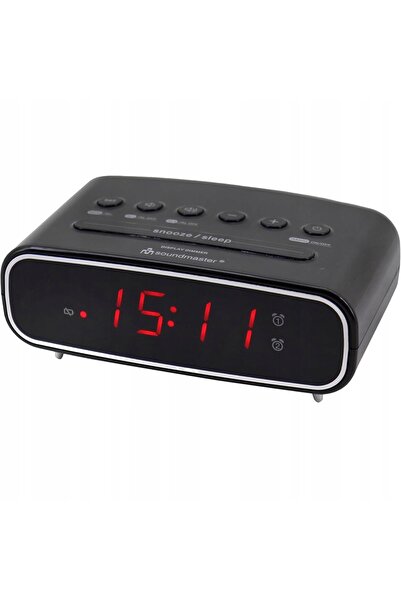 NO BRAND Radio cu ceas cu alarmă Fm Soundmaster Ur111Sw Negru