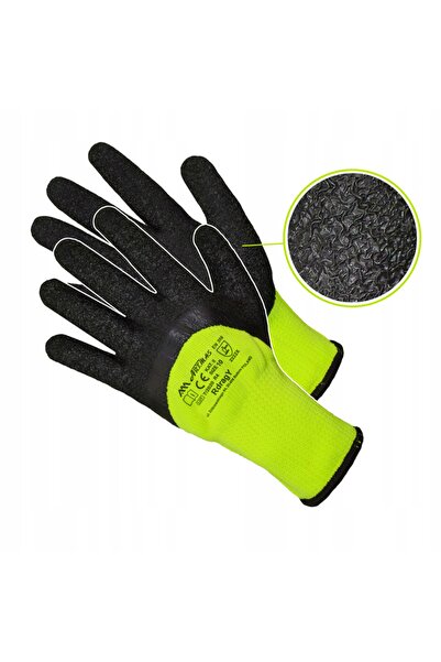 NO BRAND Mănuși de lucru călduroase de iarnă + Latex Driver Tir R.11 Cat.2 X1...