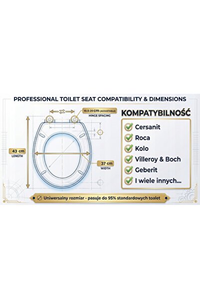 NO BRAND Sinobath capac de toaletă din MDF, anti-alunecare, instalare ușoară,...