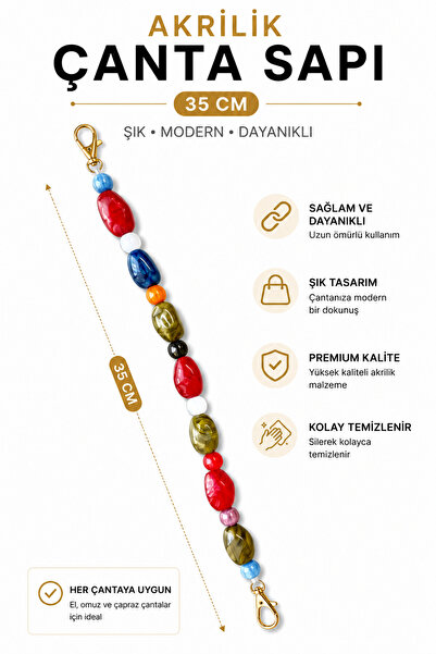 vollen yarn Akrilik Çanta Sapı 35 cm 1 Adet Klipsli Çanta Askısı El Yapımı Ça...