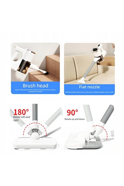 NO BRAND Aspirator vertical puternic, fără fir, fără sac + Accesorii. Încărca...