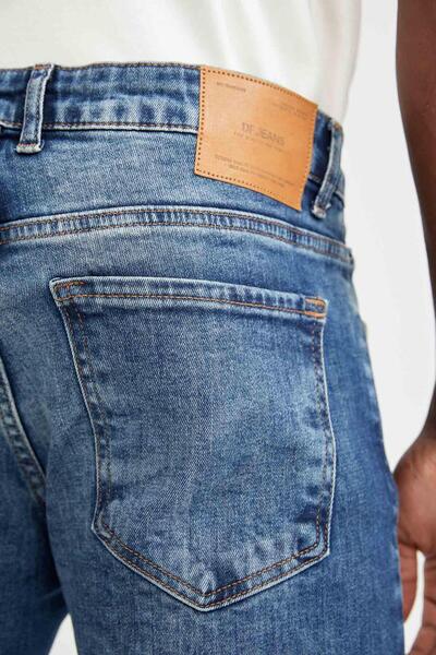 NO BRAND Personalizat Jenasy Franjurat Albastru Închis Bumbac Clasic Defacto 28
