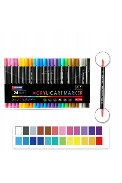 NO BRAND 120 bucăți Markere textile, Pixuri pentru pictură pe țesături, Marke...