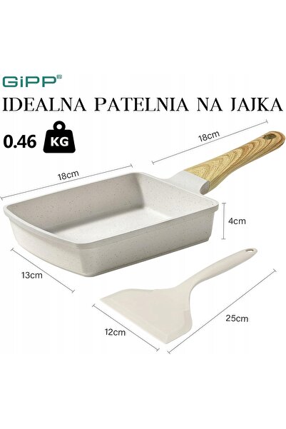 NO BRAND 18 × 13 cm Tigaie japoneză pentru omletă Tamagoyaki, pentru plită cu...