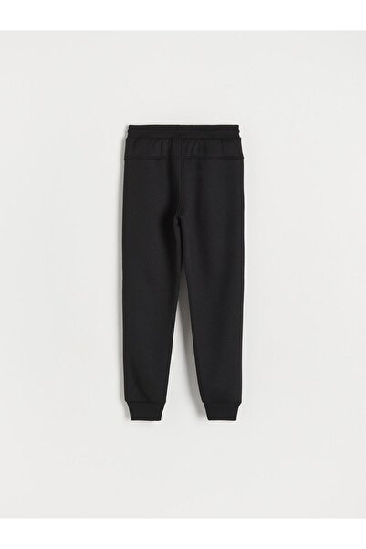 NO BRAND Pantaloni de trening negri clasici, căptușiți, cu buzunare, stil jog...