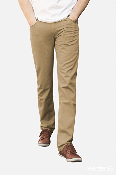 NO BRAND Pantaloni bărbați 100% bumbac cu croială dreaptă Hunter 610/5A Bej 8...