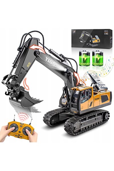 NO BRAND Jucărie excavator crawler metalic cu telecomandă RC