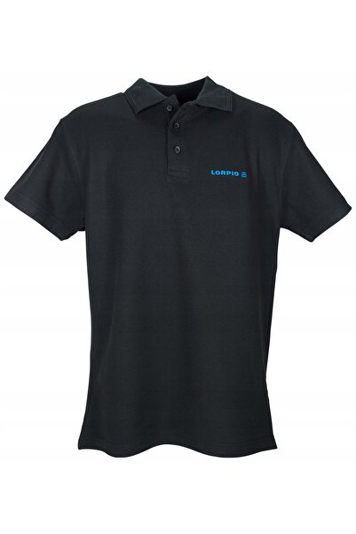 NO BRAND Tricou polo Lorpio negru, mărimea S