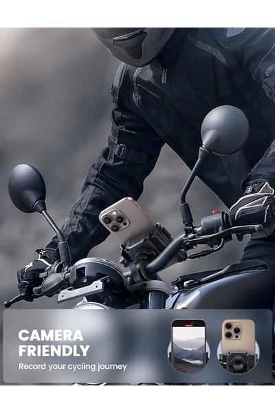NO BRAND Suport telefon 360 pentru ghidon bicicletă și motocicletă °   Reglab...