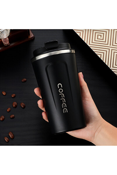 NO BRAND Termos tip cană pentru cafea și ceai, cu duză și afișaj, 510ml