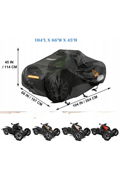 NO BRAND Husă impermeabilă mare și protectoare pentru tricicletă și motocicle...