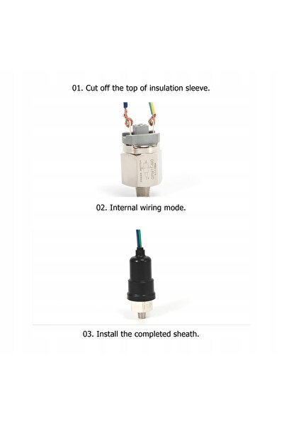 NO BRAND Presostat pneumatic micro, senzor de presiune, AC 230V 250W, 1/4 "