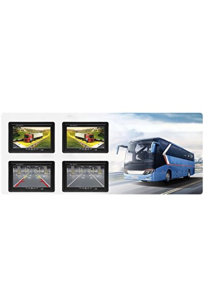 NO BRAND Kit cameră de marșarier 1080P cu 2 camere AHD de 7 inch pentru Tract...