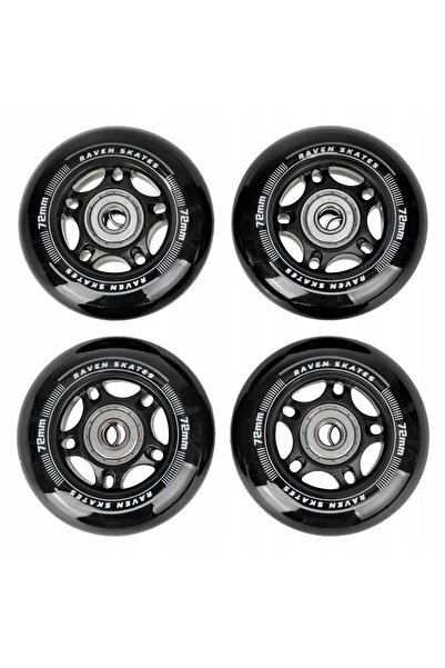 NO BRAND 8X Raven Oxen 72mm Roți de patine cu rotile din PU cu rulmenți Abec-9