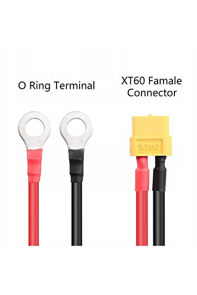 NO BRAND Cablu Xt60 mamă cu inel O, 1m, cablu de silicon 12AWG, conexiuni fia...
