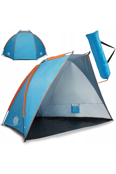 NO BRAND Cort de plajă Nils Camp Albastru 260 cm X 120 cm cu husă