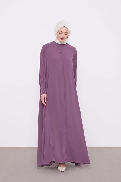 Levidor Plum Button Closure Robe