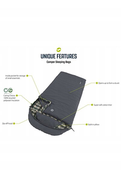 NO BRAND Sac de dormit confortabil Outwell Camper Model 235cm -15St Premium