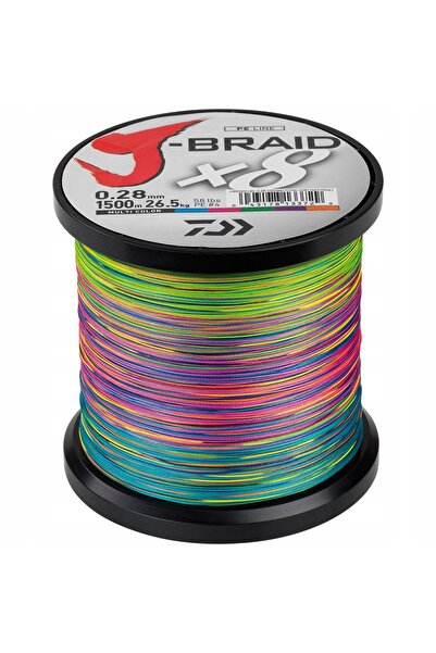 daiwa Fir de pescuit împletit J-Braid X8 multicolor 0.22mm 1500m 17,00kg 1 buc.