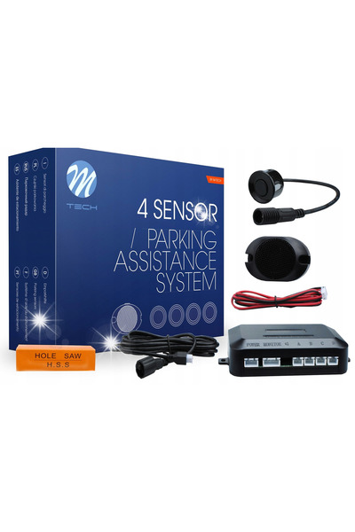 M-TECH 4x Senzori de parcare cu avertizor sonor Parktronik, rotativi, 22mm