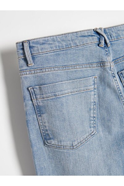 NO BRAND Pantaloni de blugi din bumbac, lungi, conici, albastru deschis, slim...