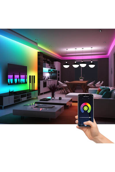 NO BRAND Kit bandă LED RGBW 24W Multicolor +Răcoros, Neutru, Cald 5m Wifi Tuya