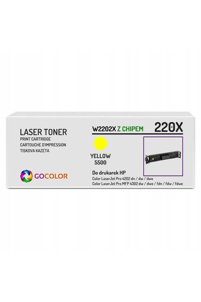 NO BRAND Toner NOU 220X W2202X GALBEN z CHIPEM pentru HP LaserJet MFP 4302dw ...