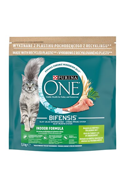 NO BRAND Hrană uscată pentru pisici Purina One Indoor Formula Curcan 2X1,5Kg