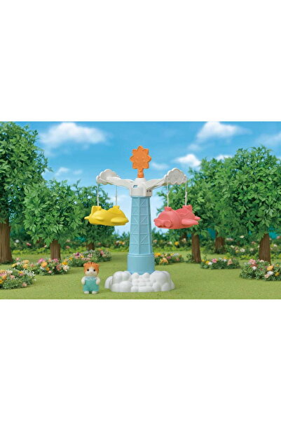 NO BRAND Carusel preșcolar Sylvanian + Loc de joacă cu figurină pisicuță 5334