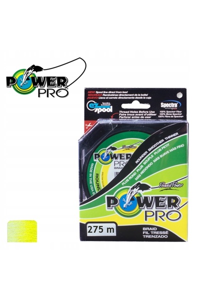 Power Pro Plecionka galbenă Hi-Vis 0,23mm 275m 15kg 1 buc.