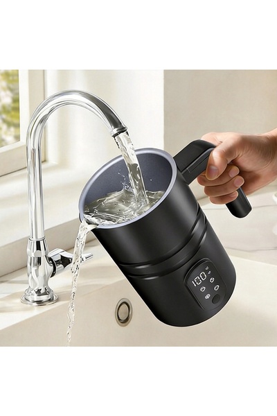 NO BRAND Spumator electric de lapte pentru cafea cu încălzitor, 4 moduri de s...