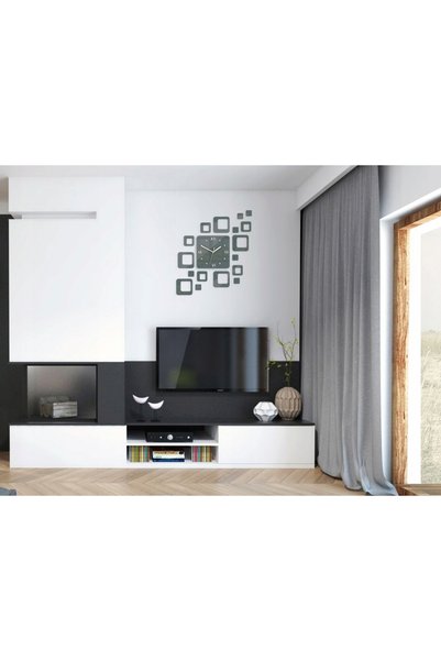 NO BRAND Ceas de perete volan gri 60cm