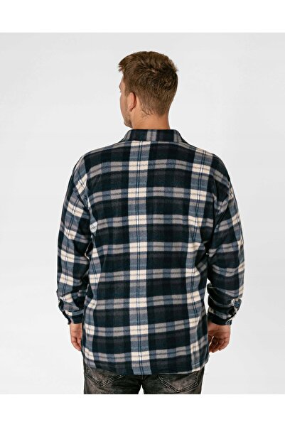 NO BRAND Cămașă din fleece groasă și călduroasă pentru bărbați, căptușită cu ...