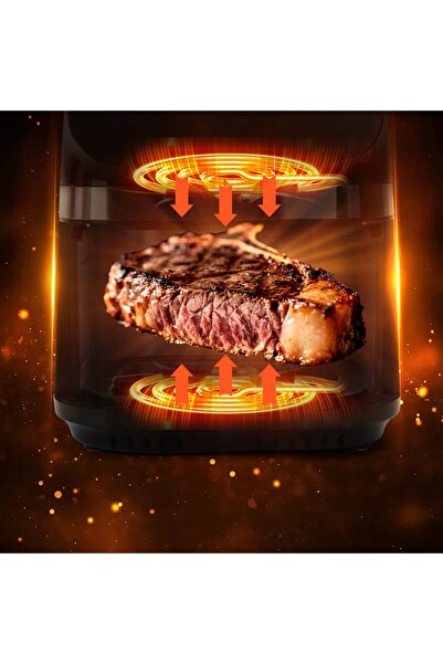 NO BRAND Aigostar B302023Qi 2200 W 8.8 L Friteuză cu aer cald