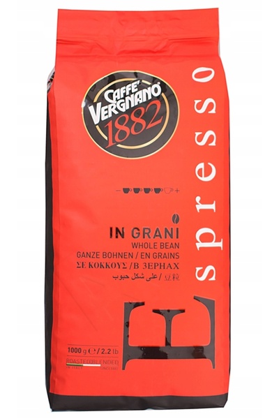Caffè Vergnano 1882 Boabe de cafea întregi 1kg Arabica 85% Robusta 15% Palona...