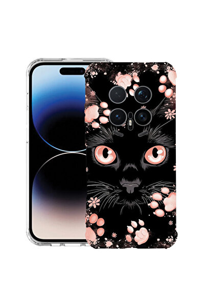 bestcase ®   Αντικραδασμική Θήκη Husa για Honor Magic 8 Pro, Μαύρη Γάτα, 3156...