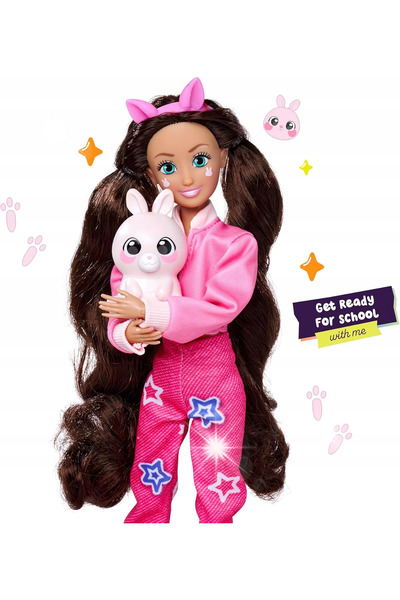 NO BRAND Păpușă de modă Kawaii Lucy 26 cm cu Accesorii și Iepuraș pentru Coafat