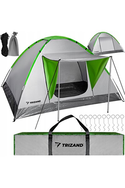 Trizand Cort de camping pentru 4 persoane, mare, impermeabil, pentru familie,...