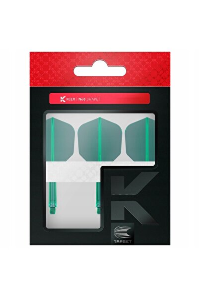 NO BRAND Sistem Target K-Flex Feathers + Shafts Dart Verde Mic Nr. 6 Mediu