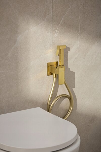 NO BRAND Kfa Bidet cu baterie încorporată Logon, auriu deschis periat PVD