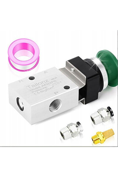 NO BRAND Supapă pneumatică cu buton, comutator electrovalvă