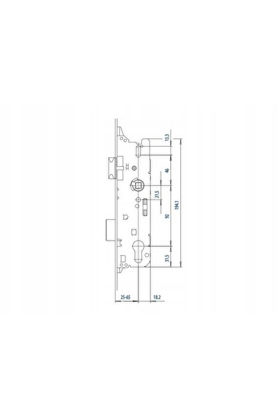 NO BRAND 49N-Pzw 92 / 45 / 16 Broască îngropată pentru ușă din PVC, pentru in...