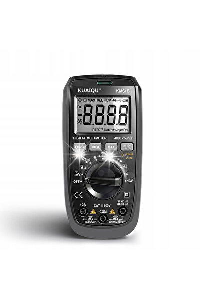 NO BRAND Multimetru digital Km61B - Contor de curent AC/DC True RMS, 4Mf, Afi...