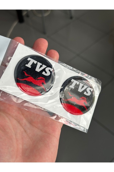 Palas Motor Motorcycle Sticker Round Tvs Label / Red Black Resin Drop Filled ...